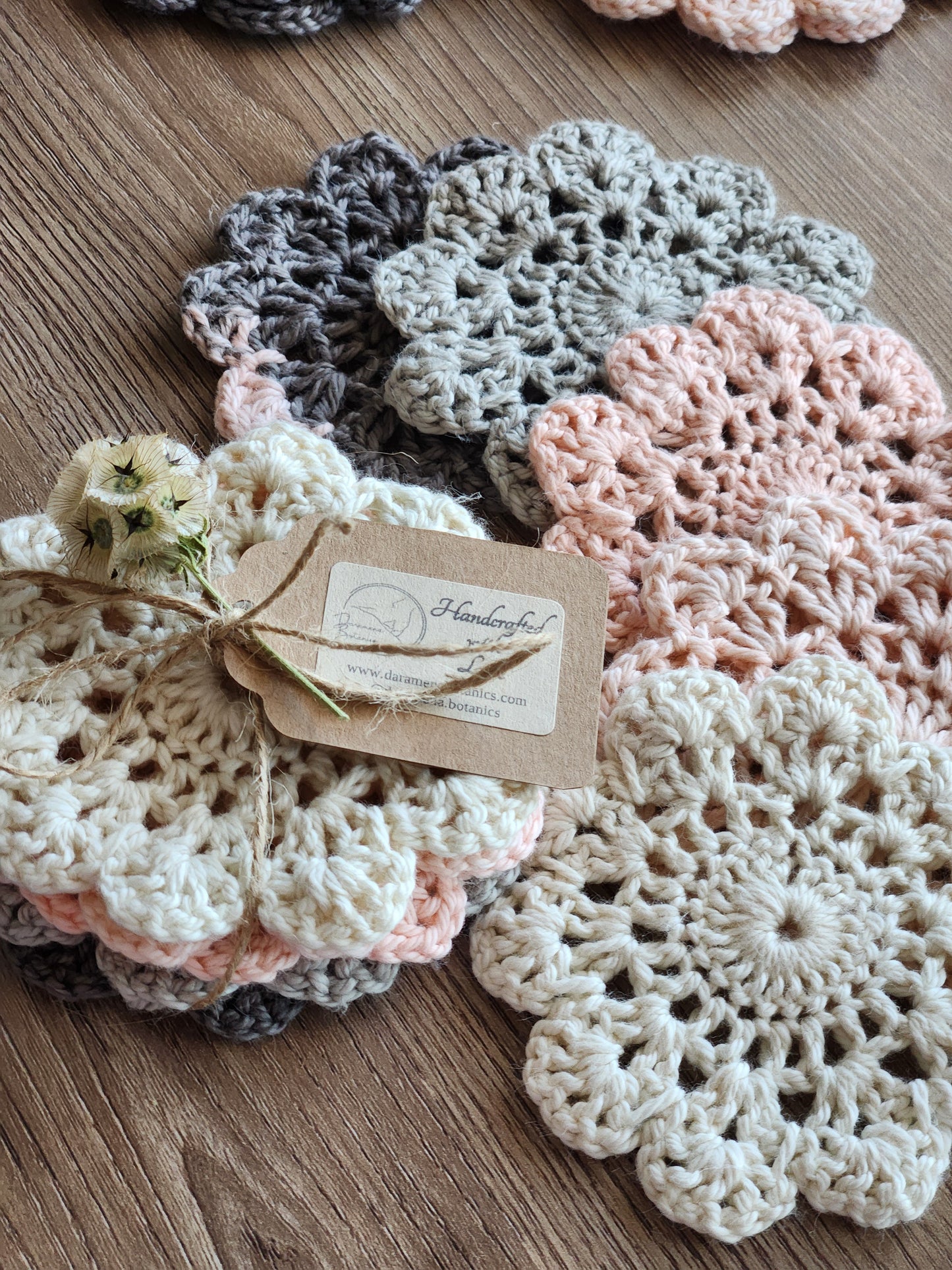 Crochet Flower Coasters
