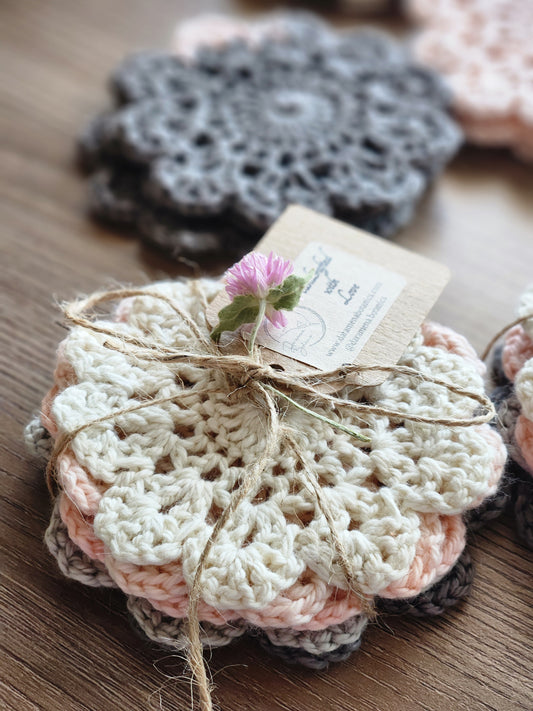 Crochet Flower Coasters